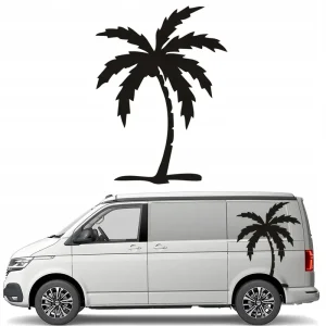 NAKLEJKA Grafika na Kamper Przyczepę PALMA TROPIKALNA Palm Tree 43x58 Wysoka jakość