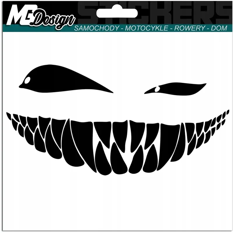 Oferta NAKLEJKA na samochód auto Straszny Uśmiech SMILE Monster Ghost Evil 15x7,5