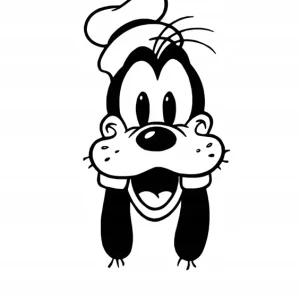Wyprzedaż Naklejka na samochód auto, szybę lakier, tuning Goofy 15cm