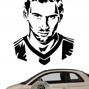 Naklejka na samochód auto, szybę lakier, tuning, Leo Messi piłka nożna 25cm Zamów teraz