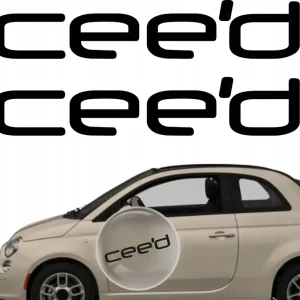 Zwrot pieniędzy Naklejka na samochód auto, szybę lakier, tuning Kia Ceed logo 25cm