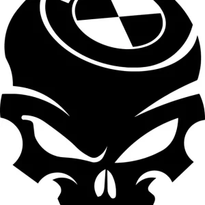 Naklejka na samochód auto, szybę lakier, tuning BMW czaszka skull 20cm Ekspresowa dostawa