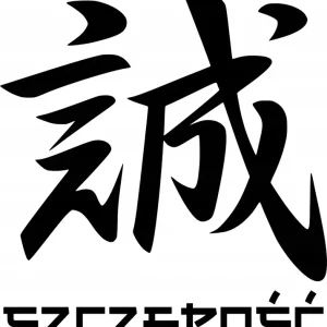 Bezpieczna płatność Naklejka na samochód auto, szybę lakier, tuning Kanji Szczerość 20cm