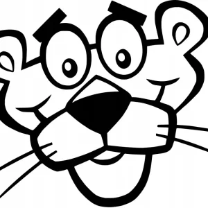 Naklejka na samochód auto, szybę lakier, tuning Różowa Pantera 20cm Premium