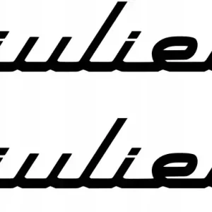 Naklejka na samochód auto, szybę lakier, tuning Alfa Romeo Giulietta 15cm Rabat