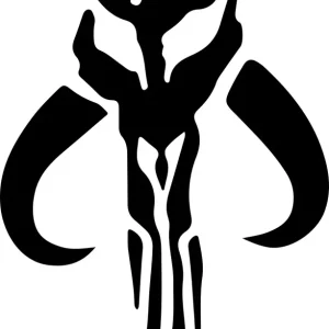 Naklejka na samochód auto, szybę lakier, tuning Mandalorian 20cm Wysoka jakość