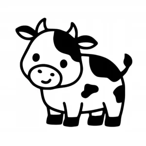 Niska cena Naklejka na samochód auto, szybę lakier, tuning urocza krowa bajka 15cm