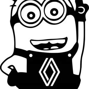 Naklejka na samochód auto, szybę lakier, tuning, Minionek logo Renault 20cm Najlepsza cena