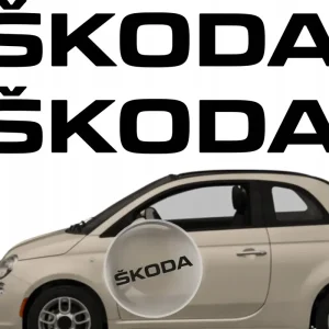 Tani Naklejka na samochód auto, szybę lakier, tuning Skoda logo 30cm