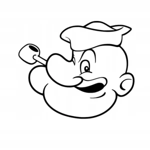 Naklejka na samochód auto, szybę lakier, tuning Popeye 25cm Niska cena