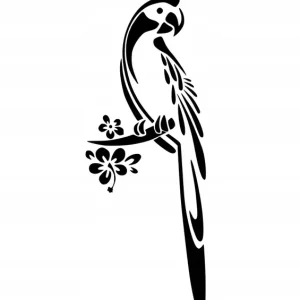 Naklejka na samochód auto, szybę lakier, tuning papuga 15cm Autentyczny