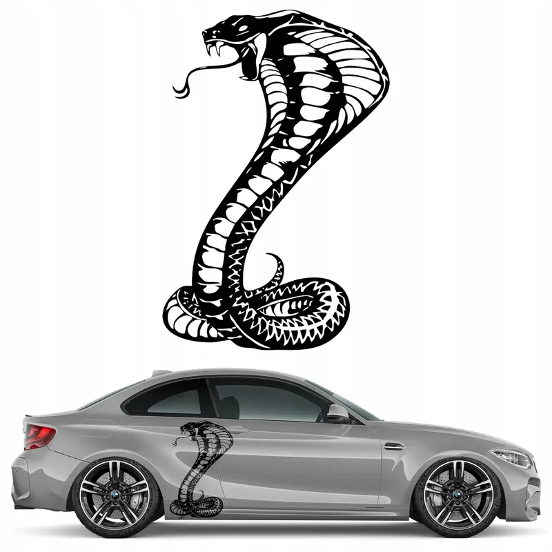 Darmowa dostawa Naklejka Grafika na samochód maskę KOBRA ŻMIJA WĄŻ GAD POISON 40x60