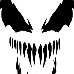 Naklejka na samochód auto, szybę lakier, tuning VENOM logo twarz 15cm Nowość