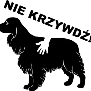 Naklejka na samochód auto, szybę lakier, tuning nie krzywdź spaniel 15cm Oferta