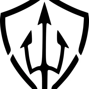 Naklejka na samochód auto, szybę lakier, tuning Trójząb 15cm Autentyczny