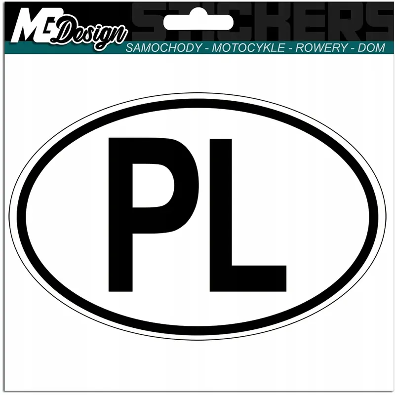 NAKLEJKA Grafika na samochód auto PL POLSKA Poland Znaczek 8,5x5,5 Szybka dostawa