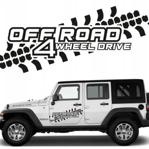Tani NAKLEJKA NA AUTO JEEP 4X4 OFF ROAD 55X22cm