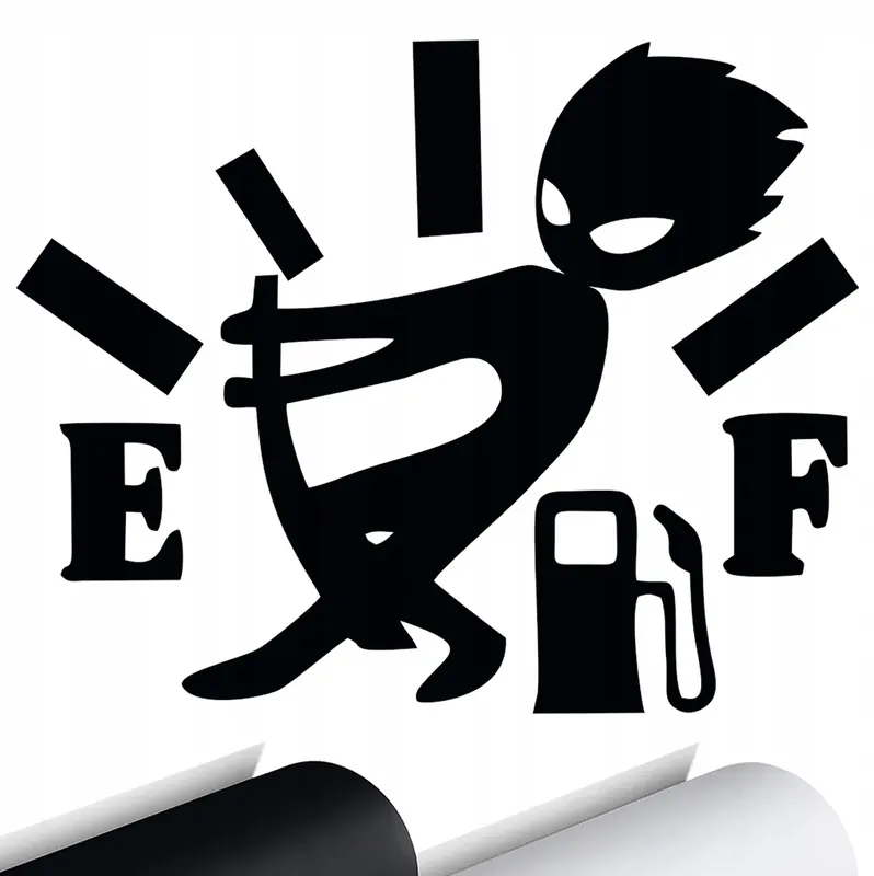 Rabat NAKLEJKA na auto PALIWO FUEL ŚMIESZNE WLEPKA 15x12