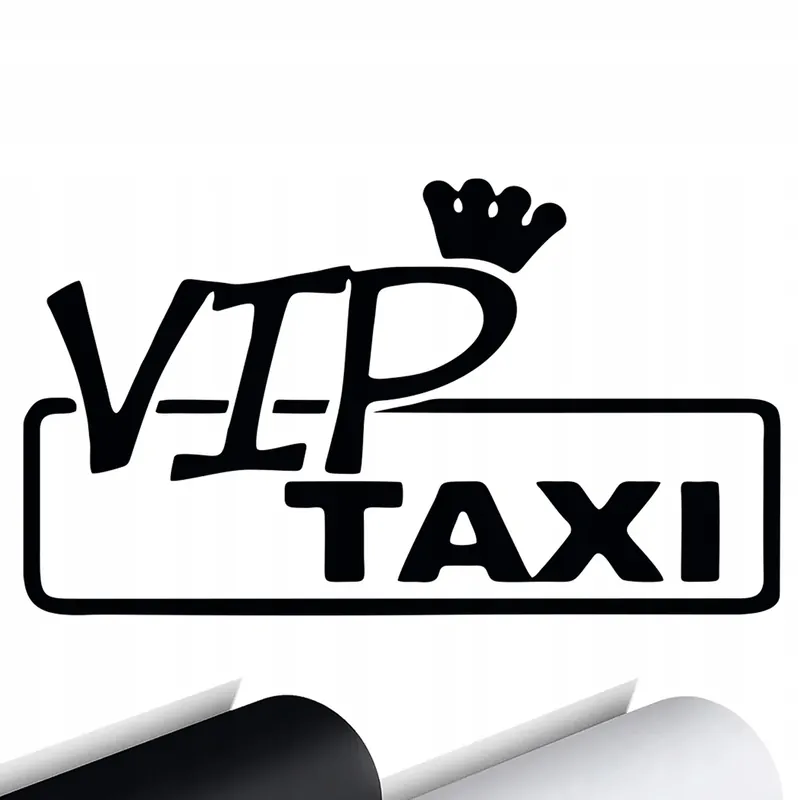 Zwrot pieniędzy NAKLEJKA na auto TAKSÓWKA VIP TAXI KORONA 15x8,5