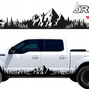 Najlepsza cena NAKLEJKi NA BOK SAMOCHODU motyw LAS GÓRY 140X20cm