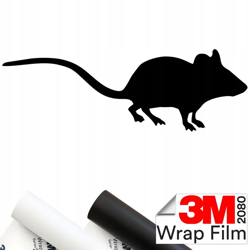 3M 2080 NAKLEJKA na samochód MYSZ MYSZKA MOUSE SZCZUR 15x5 Rabat