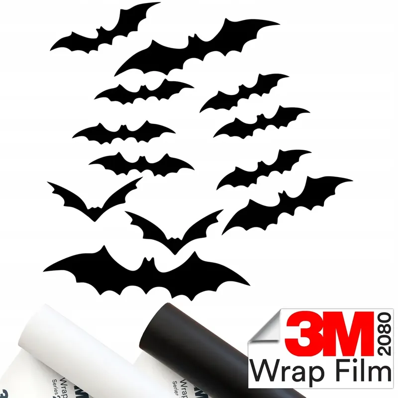 3M 2080 NAKLEJKA na auto NIETOPERZE BATS HALLOWEEN 15x14,5 Wysoka jakość