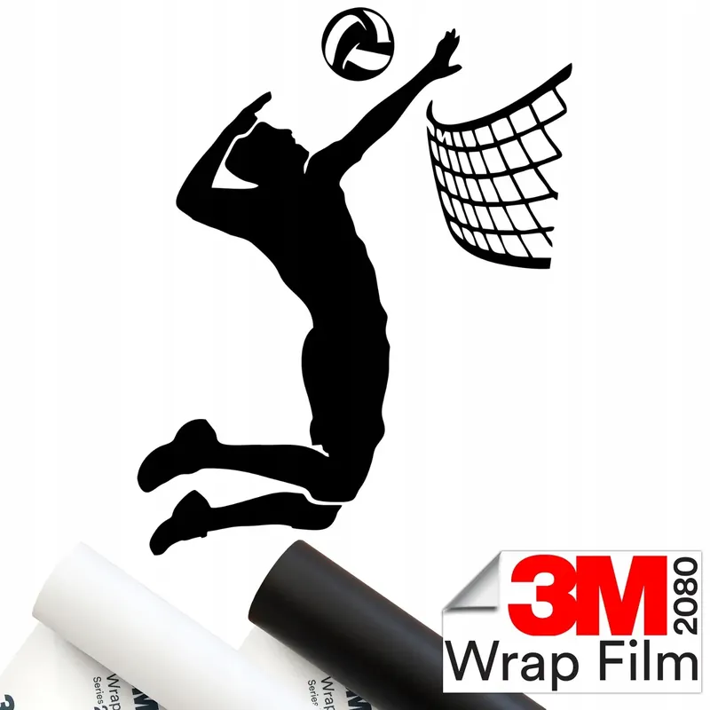 3M 2080 NAKLEJKA na auto SIATKARZ SIATKÓWKA SPORT 12x15 Autentyczny