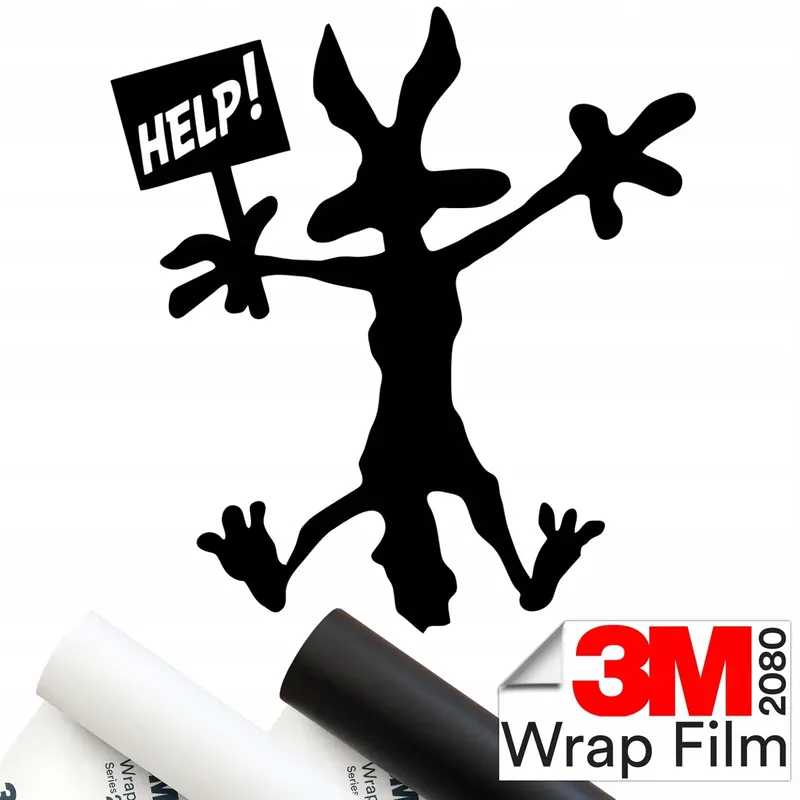 3M 2080 NAKLEJKA na samochód auto KOJOT HELP WLEPKA 14x15 Promocja