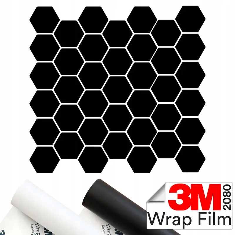 3M 2080 NAKLEJKA na samochód HEXAGEN 39 sztuk PEŁNY Popularny