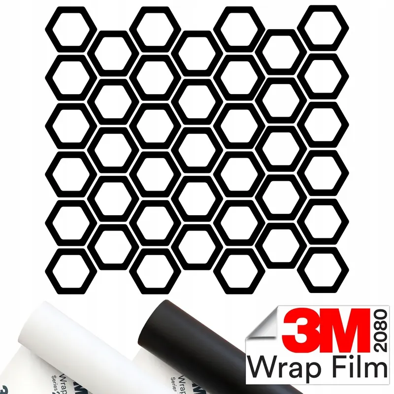 3M 2080 NAKLEJKA na samochód HEXAGEN 39 sztuk PUSTY Popularny