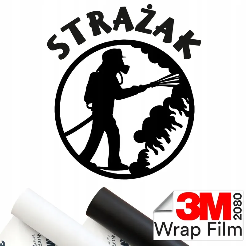 3M 2080 NAKLEJKA na samochód STRAŻAK OSP STRAŻ POŻARNA 20x17,5 Autentyczny