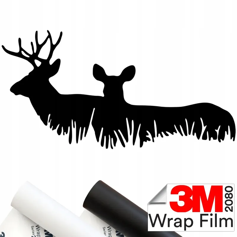 3M 2080 NAKLEJKA na samochód SARNY ZWIERZĘTA LAS WILD ANIMAL 7x15 cm Autentyczny