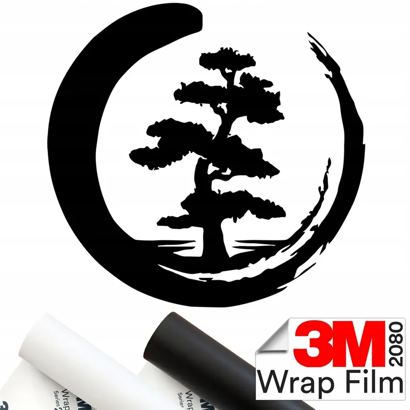 3M 2080 NAKLEJKA na auto DRZEWKO BONSAI ZEN JAPAN 14x15 Oryginalny