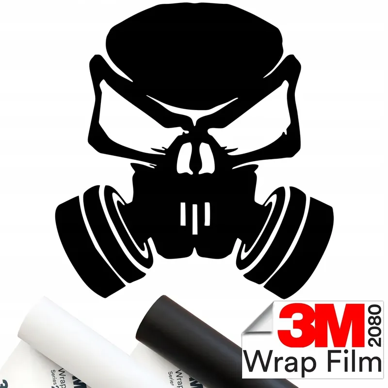 3M 2080 NAKLEJKA na auto MASKA GAZOWA CZASZKA CZACHA 15x14 Wyprzedaż