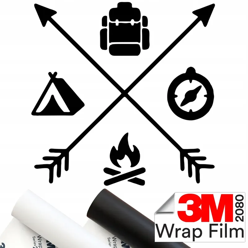 3M 2080 NAKLEJKA na samochód PODRÓŻE TRAVEL NAMIOT 15x15 Oferta limitowana