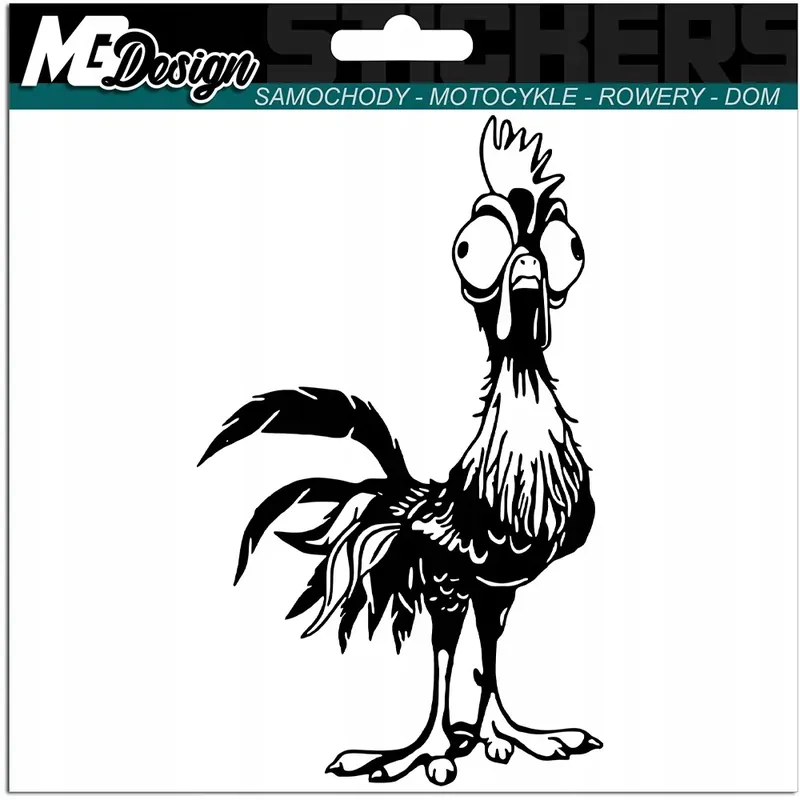 KURCZAK KOGUT KURA naklejka NA AUTO 25X14cm Darmowa dostawa