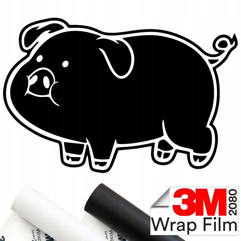 3M 2080 NAKLEJKA na samochód auto ŚWINKA ŚWINIA PIG 10x15 Wyprzedaż