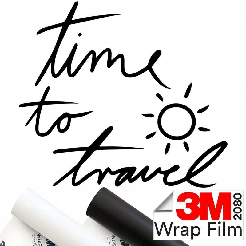 3M 2080 NAKLEJKA na auto TIME TO TRAVEL PODRÓŻE SUN 13x15 Darmowa dostawa