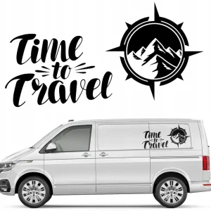 Rabat NAKLEJKA na samochód TIME TO TRAVEL 105 x 56 cm