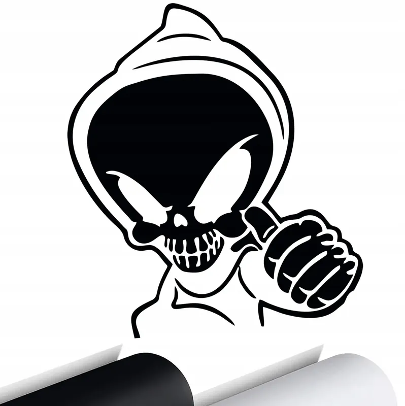 Ostatnia szansa NAKLEJKA na auto CZASZKA GHOST RIDER SKULL 13x15