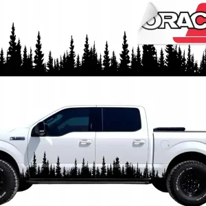 Wyprzedaż NAKLEJKI NA BOK SAMOCHODU LAS DRZEWA 250X50cm 951