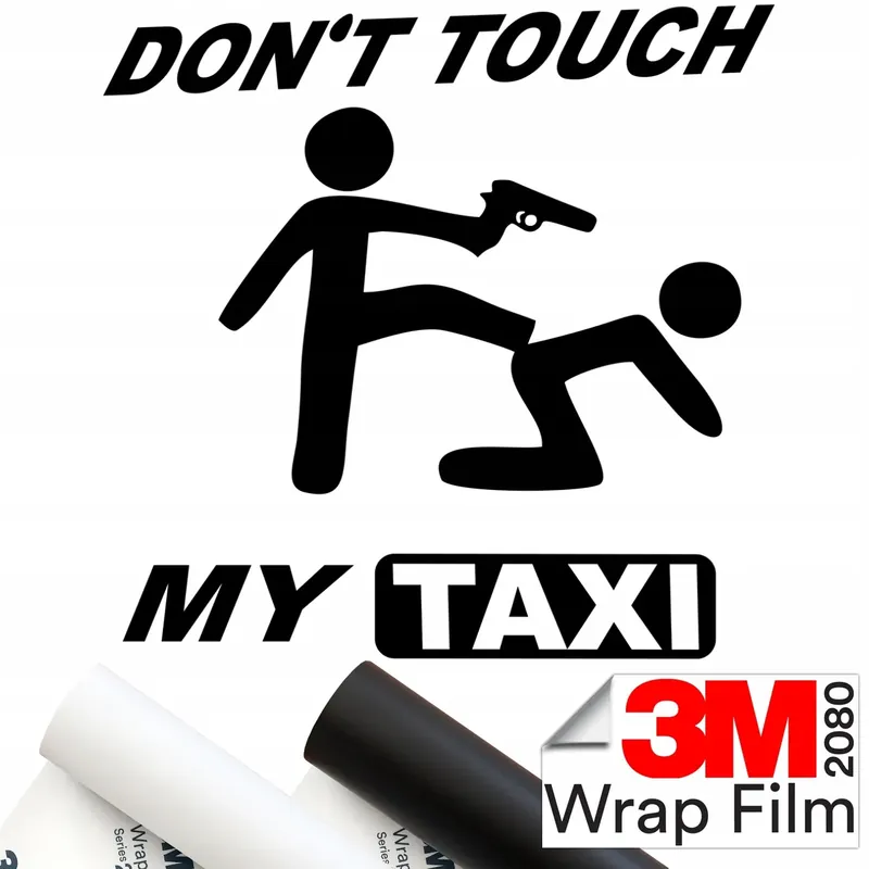 3M 2080 NAKLEJKA na samochód DON'T TOUCH MY TAXI 15x14,5 Najlepsza cena