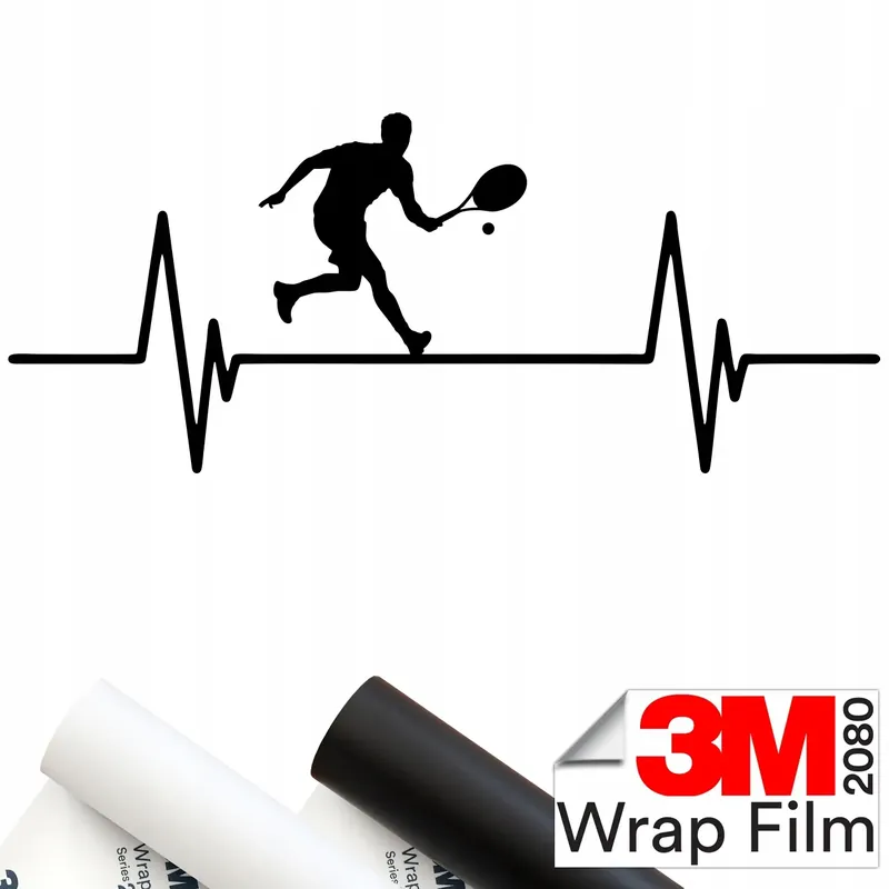 3M 2080 NAKLEJKA na auto PULS Linia Życia TENIS Ziemny SPORT 22x9 Zwrot pieniędzy