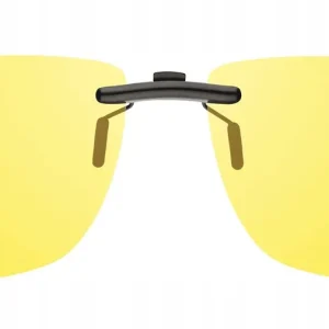Darmowa dostawa NAKŁADKI ROZJAŚNIAJĄCE POLARYZACYJNE NA OKULARY DLA KIEROWCÓW ŻÓŁTE +ETUI D