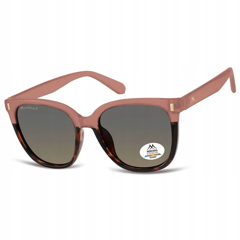 Okulary Przeciwsłoneczne Kocie Polaryzacyjne Damskie MONTANA Panterka + Róż Premium