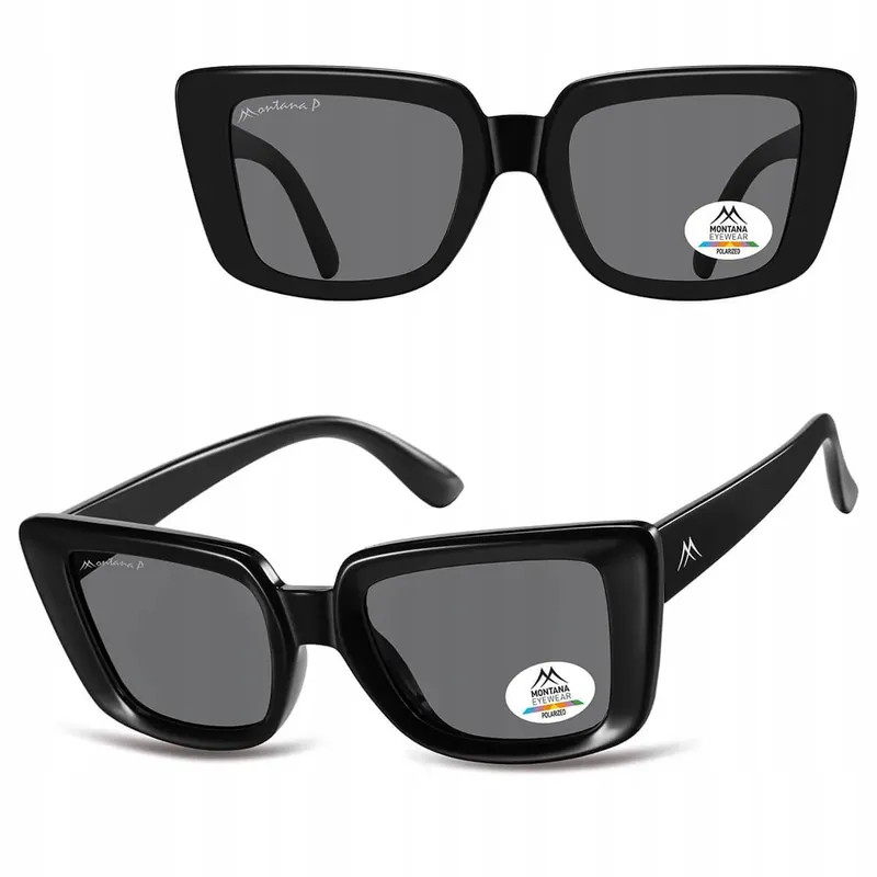 Okulary Przeciwsłoneczne Kocie Polaryzacyjne Damskie MONTANA czarne Autentyczny