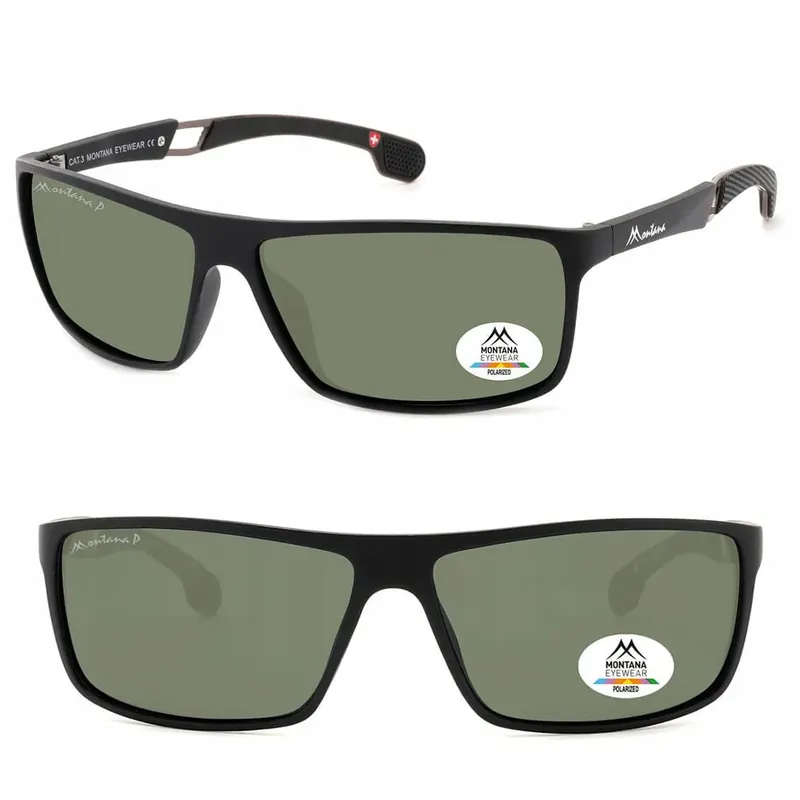 Szybka dostawa Okulary MĘSKIE POLARYZACYJNE PRZECIWSŁONECZNE HD Czarne Sportowe UV400