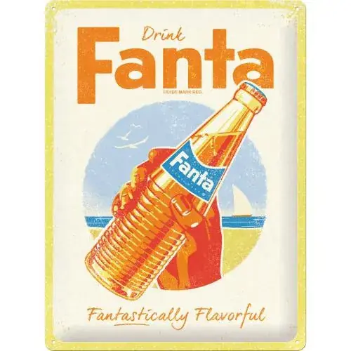 Kup teraz METALOWY PLAKAT 30 X 40CM FANTA BOTTLE BEACH