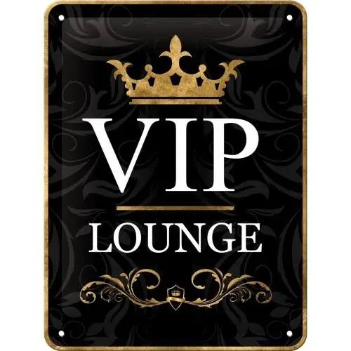 Darmowa dostawa METALOWY PLAKAT 15 X 20CM VIP LOUNGE