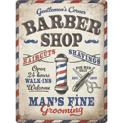 PLAKAT 30X40 BARBER SHOP Premium